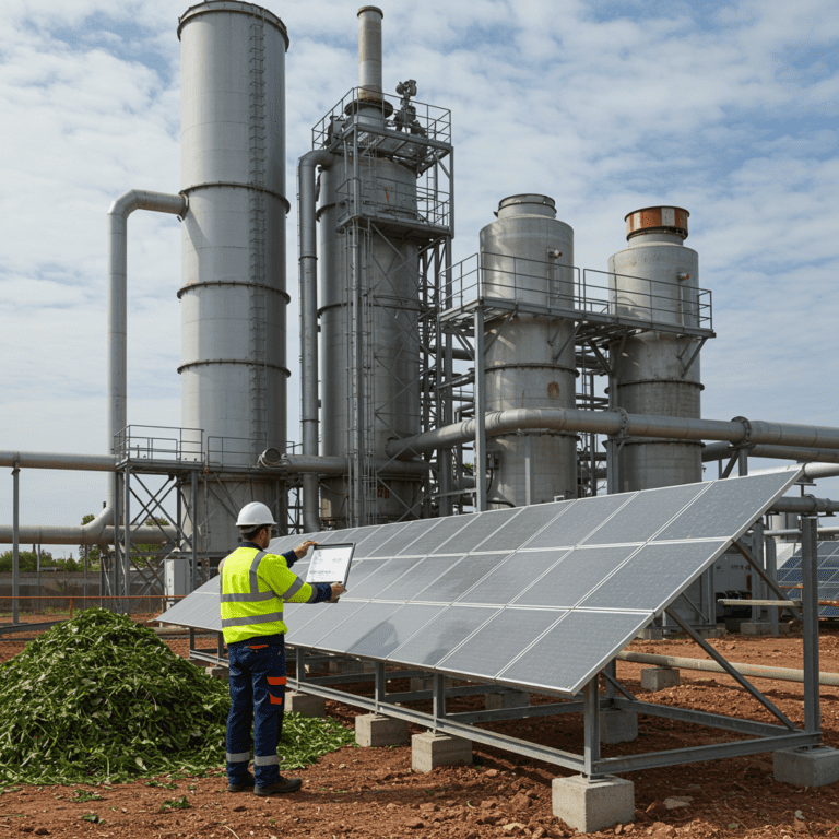 Producción de energía renovable a partir de biomasa.