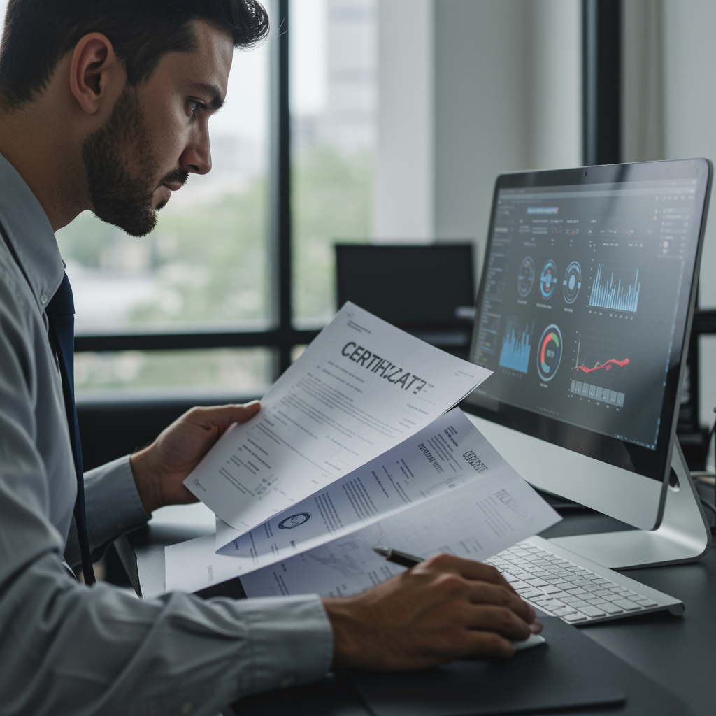 Profesional renovando certificación internacional en gestión de proyectos.